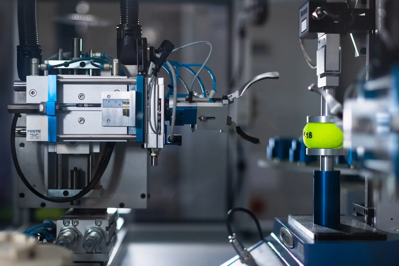 Opératrice utilisant une presse de thermocollage pour assembler une culotte microfibre.